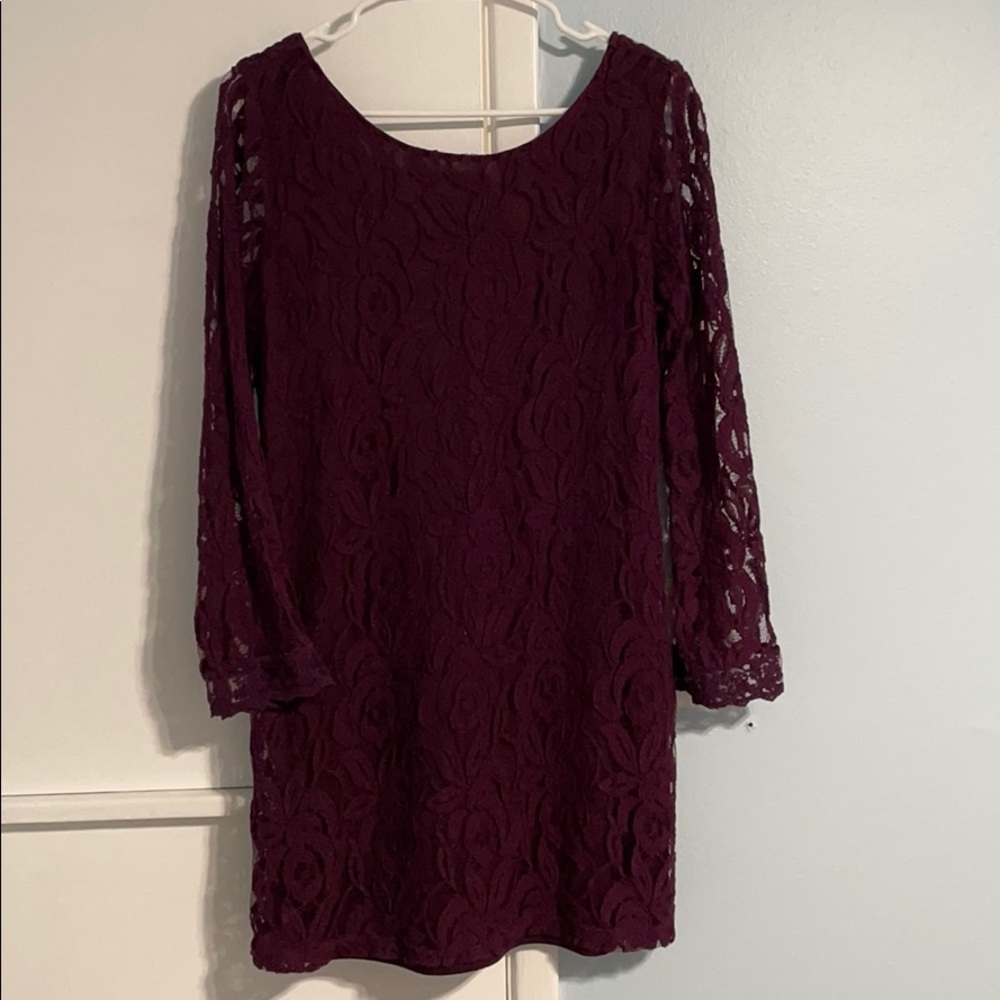 Lace dress maroon/burgundy